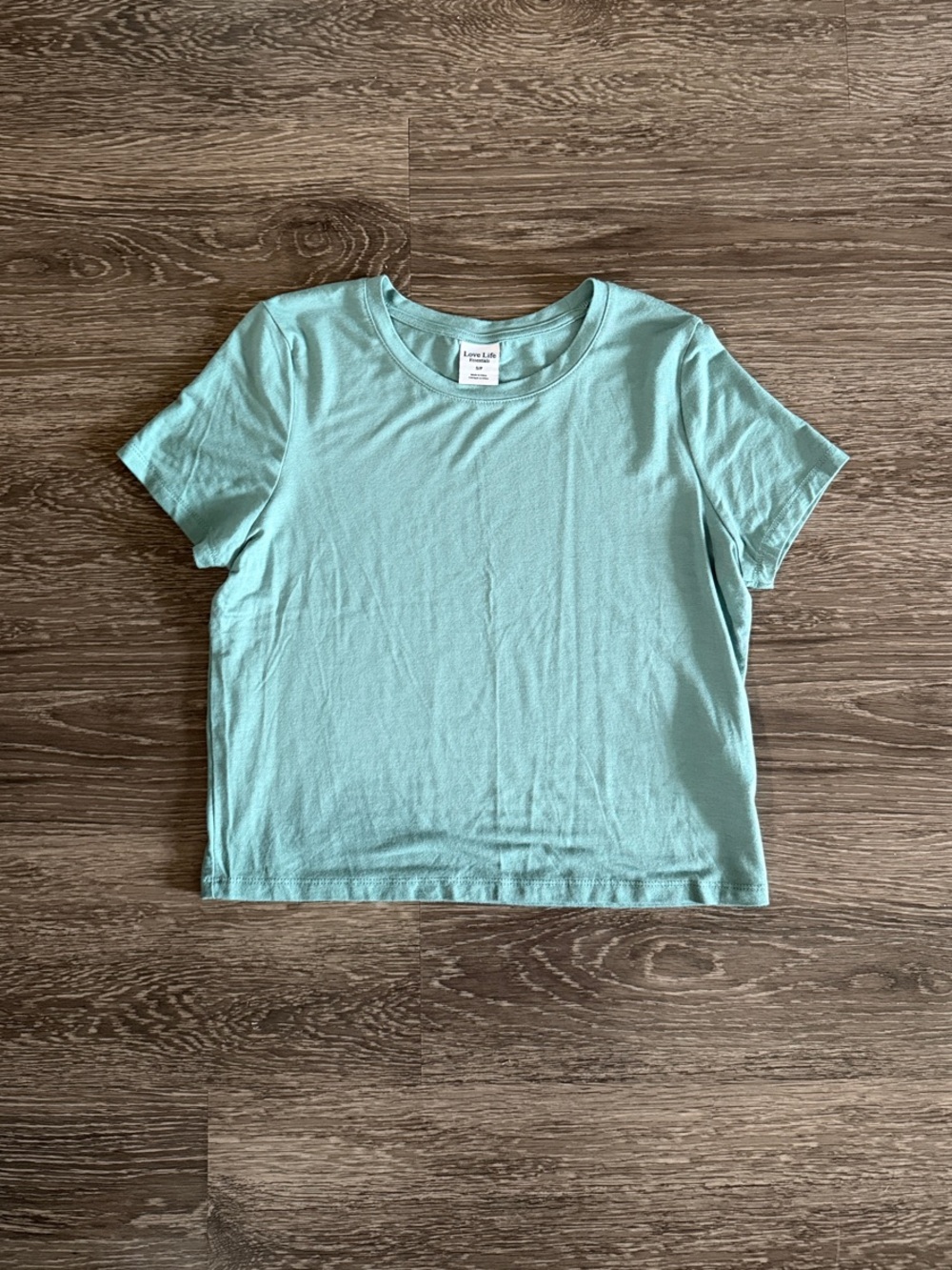 Love Life Essentials Women's Short Sleeve Crewneck Tee in Mint